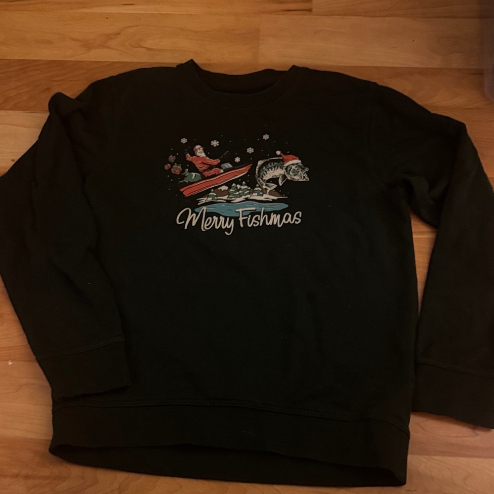 Bass Pro Shops Merry Fishmas Hoodie - Black and Red